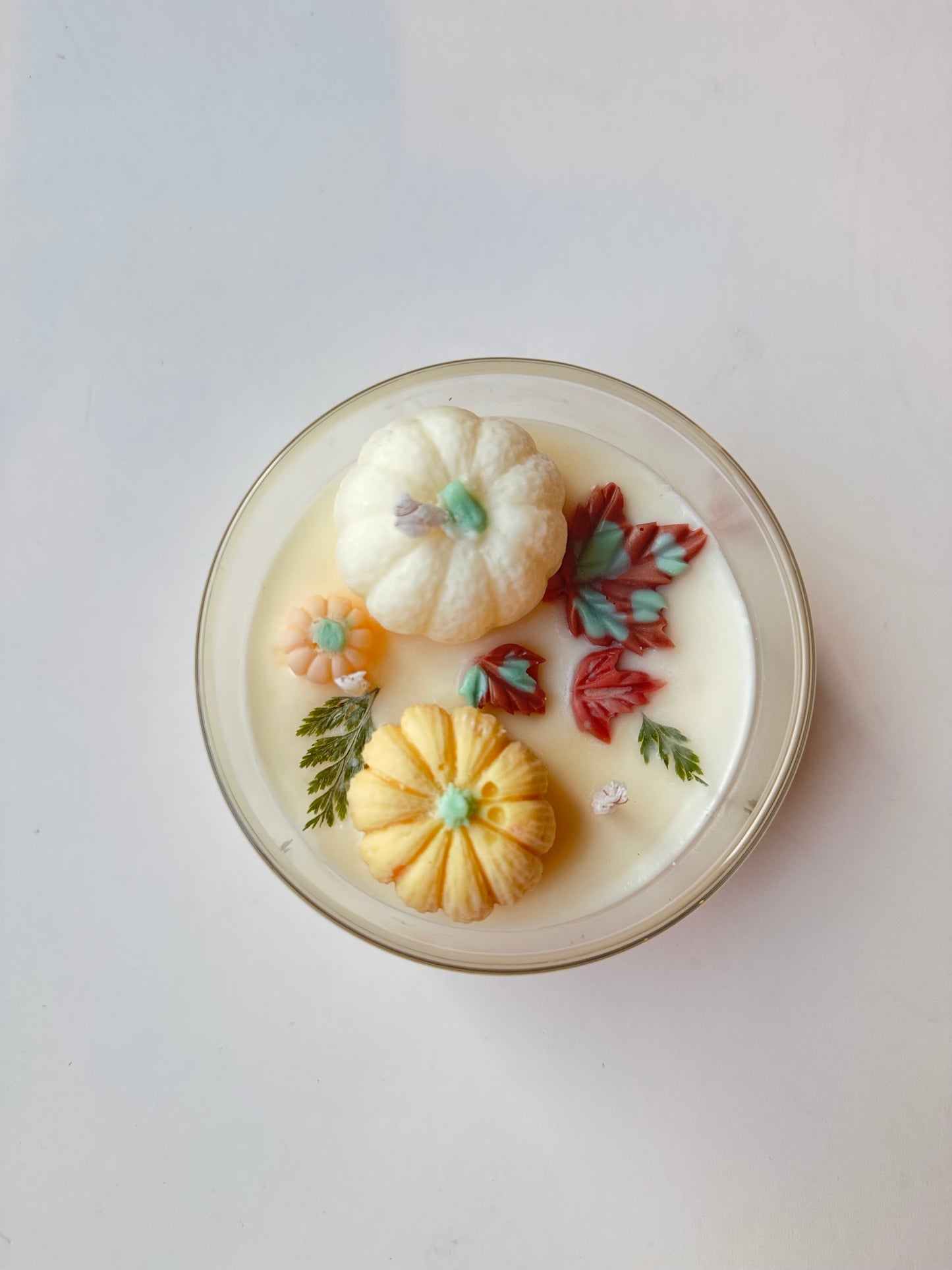 8oz Soy Wax Round Candle Vanilla Pumpkin Marshmallow