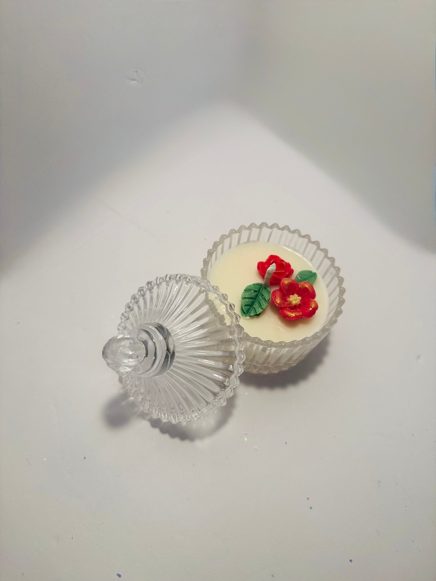 3 oz Red Flower Candle