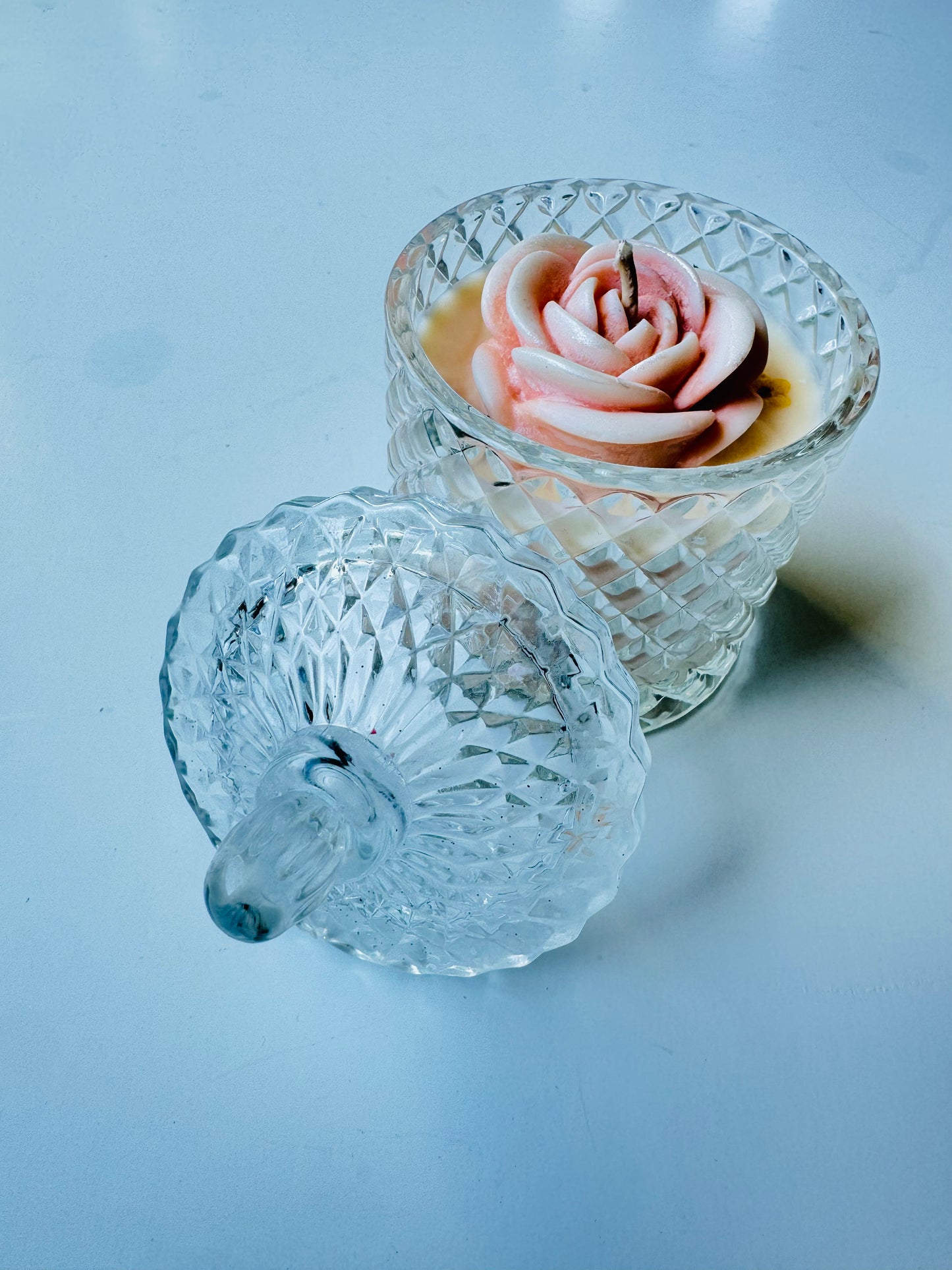 7oz Peach Nectar Flower Candle