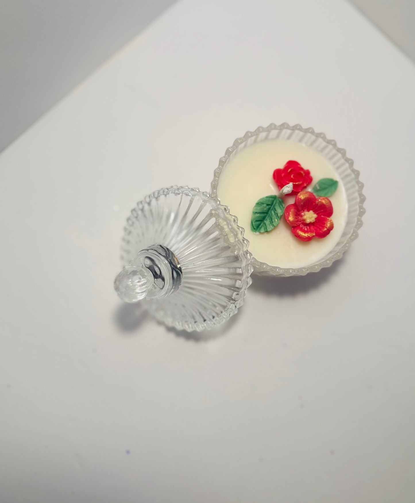 3 oz Red Flower Candle