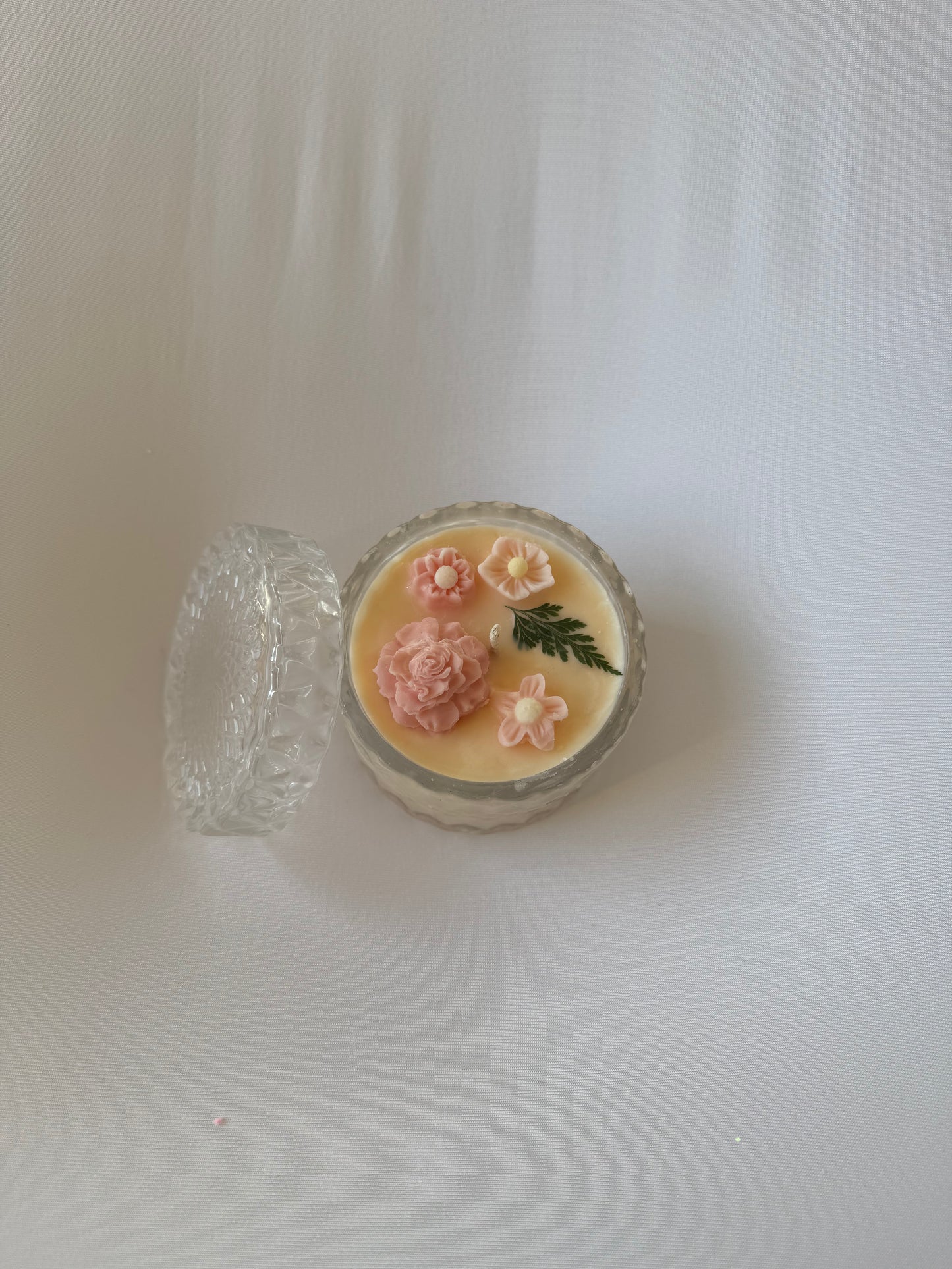 Soy Wax Flower Peach Candle